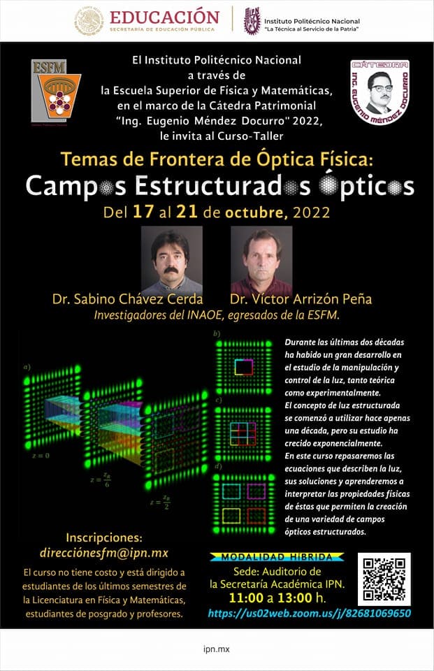 Temas de Frontera de Óptica Física: Campos Estructurados Ópticos